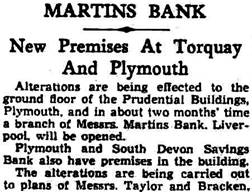 1938 New premises Taunton and Torquay 08-SEP WMN-BNA