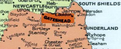 1968 Gateshead Map Geographia 4CB2