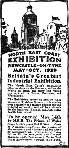 1929 08-APR NECE Advert Evening telegraph