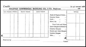 1910 Paying in Slip for Hal Com - S Walker MBA