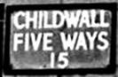 1960 s Liverpool Childwall Five Ways Street Sign BGA Ref 30-1663