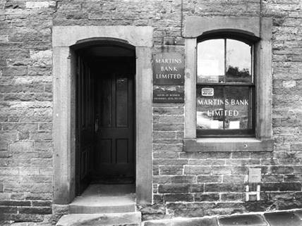 1969 Lazonby Exterior Barclays sign in window BGA Ref 33-318