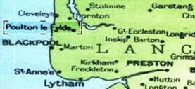1968 Poulton le Fylde Map Geographia 4CB2