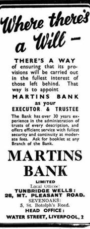 1939 03-MAR Where theres a will generic ad Tunbridge Wells etc KSC