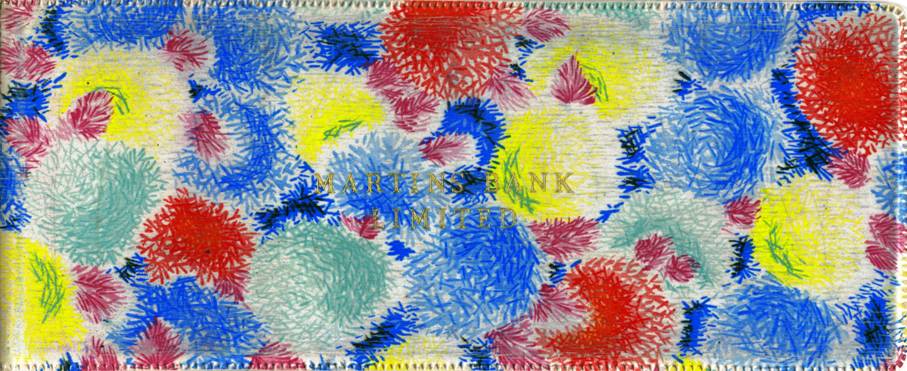 1967 Flowered Cheque Book Cover