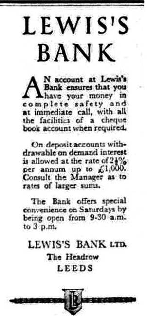 1945 Newspaper Advert Yorks post and Leeds mercury 4JUL45 - BNA.jpg