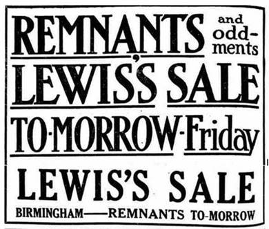 1914 Lewis's Birmingham RD.jpg