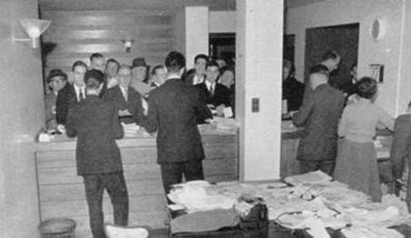 1961 At the Counter on the day of the Penguin Issue MBM-Au61P15.jpg