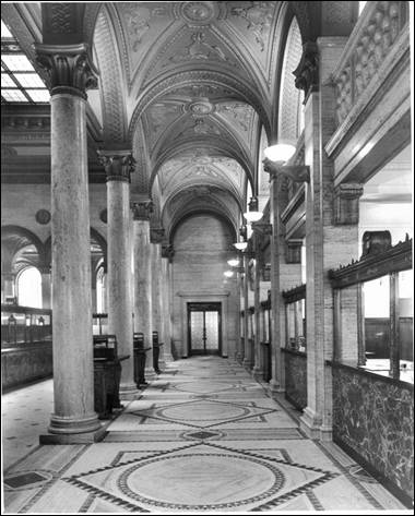 1952 The right arcade in the banking hall Original Photo MBA.jpg