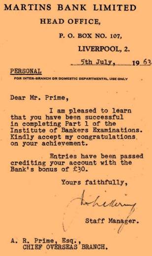 1963 Alan R Prime Exam Bonus Letter ARP-MBA.jpg